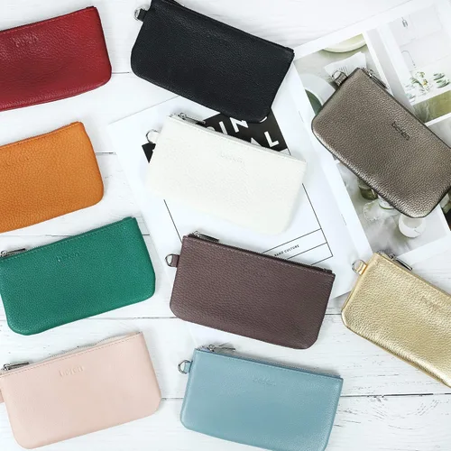 Vista 9 de befen Monedero de mano con monedero negro + monedero metálico de peltre para mujer