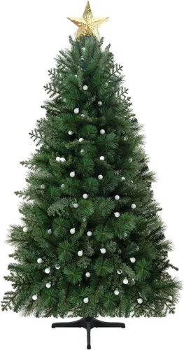 Vista 8 de Naomi Home Evangeline - Árbol de Navidad giratorio verde de 4.5 pies Verde con proyector