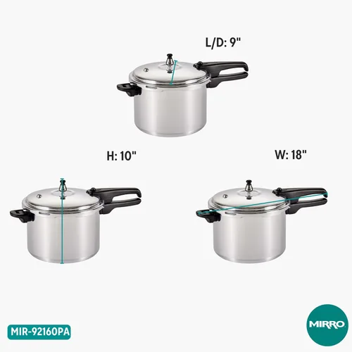 Vista 9 de Mirro 92160A Olla a presión de aluminio pulido 10-PSI Utensilios de cocina, 6 cuartos de galón, plata