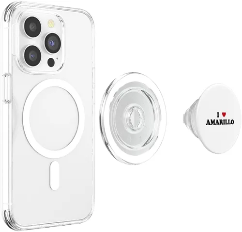 Vista 4 de I Heart USA City - I Love Amarillo PopSockets MagSafe PopGrip for iPhone
