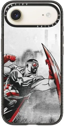 Vista 3 de CASETiFY Funda para iPhone Air, compatible con MagSafe Marvel VS CoLab Protección contra caídas de grado militar 4x de 8.2 pies Funda Capitán