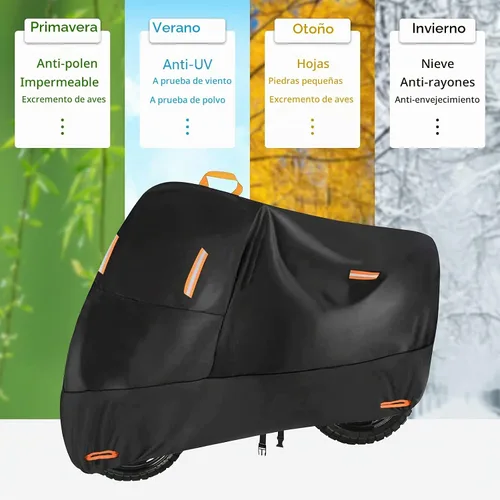 Vista 5 de SECELES - Funda para ciclomotor resistente 300D para bicicletas de hasta 72 pulgadas Negro