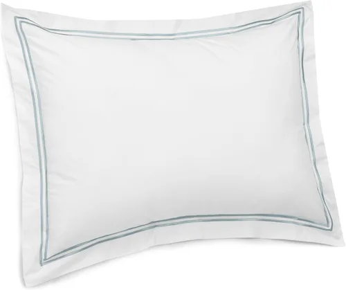 Vista 9 de Funda de almohada tejida Pinzon, estilo de hotel, 400 hilos, estándar, Azul plateado, Estándar Aqua claro