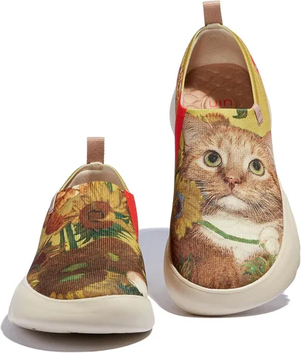 Vista 3 de UIN x FatCatArt Collaboration Women's Art Travel Shoes Slip On Casual Loafers Lightweight Comfort Fashion Sneaker