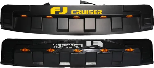 Vista 3 de Rejilla de entrada de aire del capó del motor delantero compatible con FJ Cruiser 2007-2014 con lámparas