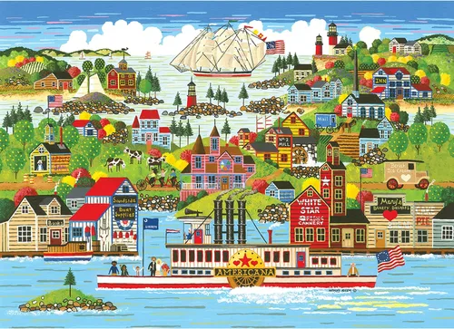 Vista 2 de RoseArt - País de origen- The Americana - Rompecabezas de 1000 piezas para adultos