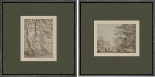Vista 97 de SIGNFORD Impresión en Lienzo Enmarcado Arte de Pared Art Nouveau Lago de Cisnes Elegantes Ilustraciones de Aves Acuáticas Moderno Boho Naturaleza
