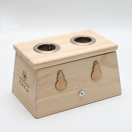 Vista 7 de Solid Wood Small moxibustion Box moxibustion Therapy