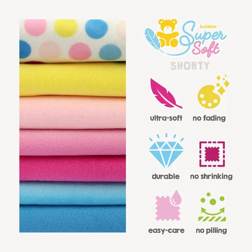 Vista 3 de kullaloo Tela de Felpa Tela Minky Blanca Sólida para Coser (Paquete de 2) Material Súper Suave para Acurrucarse 39.5x29.5 Peluches, Mantas