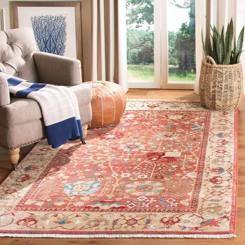 Vista 29 de SAFAVIEH Kashan Collection - Alfombra de área de 2 x 3 pies, color beige y gris pardo, diseño oriental tradicional, no desprende pelusa y de fácil