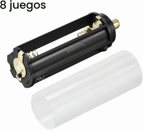 Vista 3 de uxcell AAA Batería 3x1.5V Adaptador de Almacenamiento Caso, Convertidor de Soporte de Batería 18650 para Linterna LED AAA 8 Set