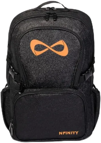 Vista 12 de Nfinity Sparkle Cheer Backpack - Mochila ligera y duradera bolsa de Negro Sparkle/Logo de oro