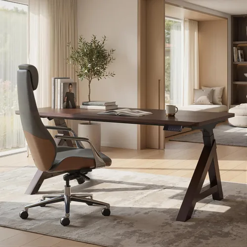 Vista 15 de FLEXISPOT WoodiX - Escritorio ejecutivo de pie de madera maciza