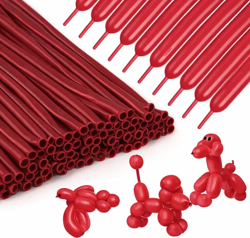 Vista 8 de 100 unidades de 260 globos negros largos para guirnalda de globos, engrosados, de látex delgado, para modelar animales, torsión, Halloween, Navidad