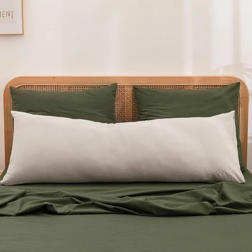 Vista 19 de BESTOUCH 100% Algodón Lavado Funda de Almohada para Cabello y Piel, Sensación de Lino, Suave, Cómoda, Transpirable, Juego de 2 Fundas de Almohada
