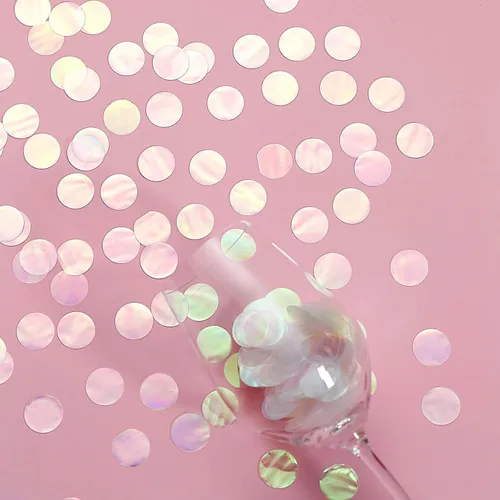 Vista 8 de Efavormart - Confeti metálico para baby shower, 300 unidades, color rosa