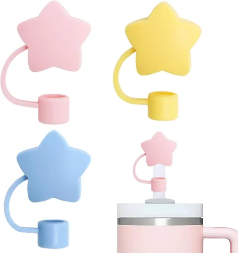 Vista 18 de 8 fundas de popote compatibles con vasos Stanley de 30 y 40 onzas, protectores de tapas reutilizables con puntas de silicona para vasos de 0.4