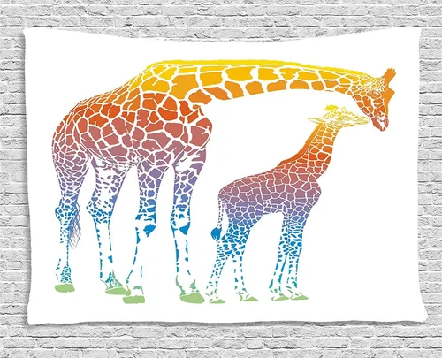 Vista 105 de Ambesonne Tapiz hippie, abrazo de hongos de ensueño y árbol de la vida místico y mandal verde, decoración de tela para colgar en la pared