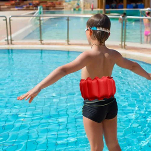 Vista 4 de Swim Belt Inflatable Swimming Float Belt Back Float Safety Swim Trainer Adjustable Pool Waist Flotation Aid Portable for Kids Adults