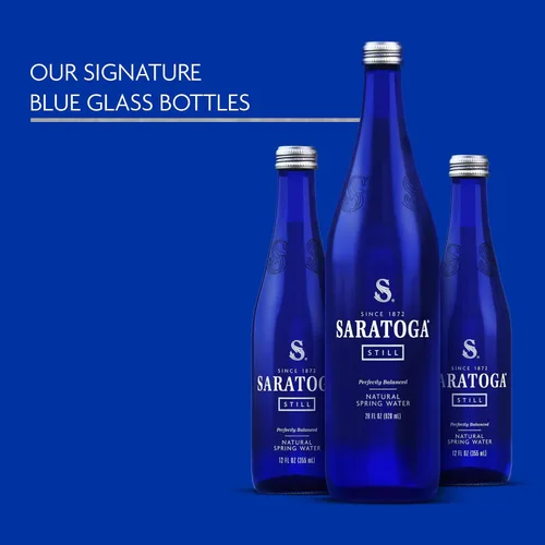 Vista 5 de Saratoga Agua natural de manantial – 12 oz (no carbonatada, paquete de 24) Botellas de agua, vidrio