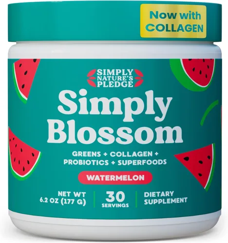 Vista 16 de Simply Blossom Nutrition - Verduras diarias y superalimentos en polvo + colágeno + probióticos para la salud digestiva de las mujeres y alivio