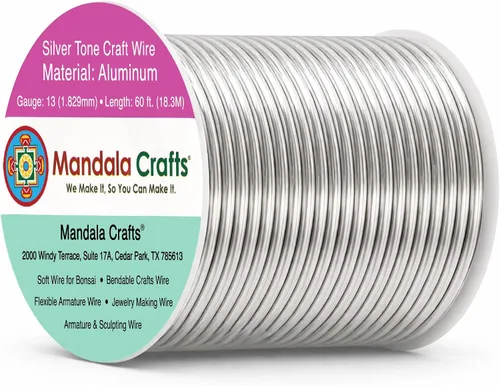 Vista 339 de Mandala Crafts - Alambre de aluminio anodizado de calibre 22 para hacer joyas - 137.2 m de alambre flexible surtido y coloreado - Doble para bonsái
