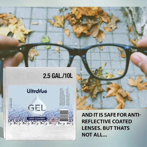 Vista 5 de Limpiador de lentes de gel – Recarga de lentes de ojos Gel Cubitainer – Seguro para todas las lentes (revestimiento AR incluido), anteojos
