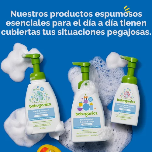 Vista 7 de Babyganics Alcohol en gel sin alcohol espumado, sin fragancia, Botellas de 8.45 onzas líquidas, embalaje puede variar., 3, 3