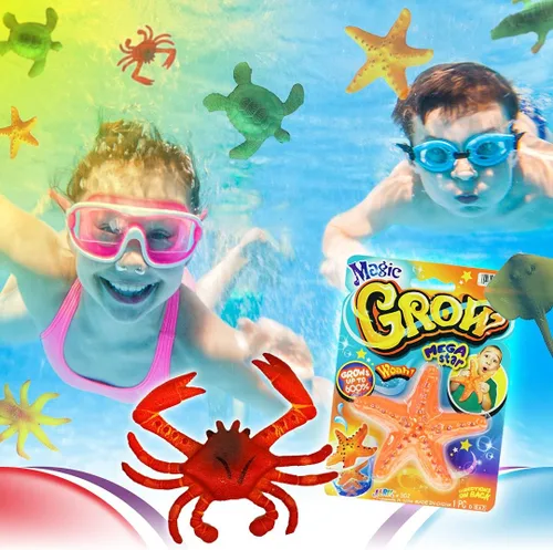 Vista 6 de JA-RU Magic Grow Ocean Theme Surtido Beach Life Sea Creatures Pool Toys