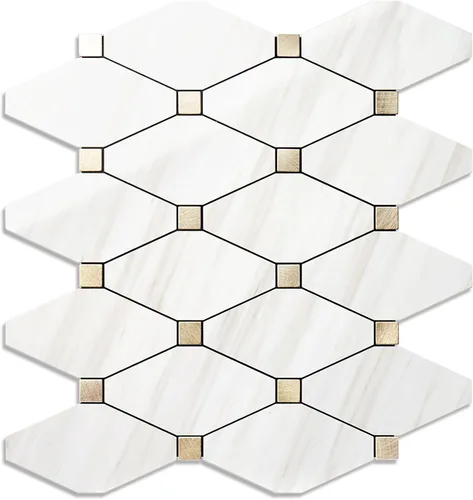 Vista 7 de STICKGOO 1 hoja de salpicaduras de pared para despegar y pegar, adhesivos de azulejos compuestos de aluminio Calacatta, salpicaduras autoadhesivas