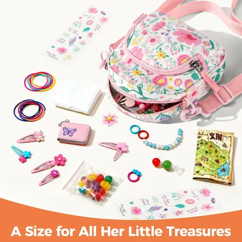 Vista 4 de Choco Mocha Bolso cruzado para niñas pequeñas de 4-6, 6-8, bolso cruzado para niños, bolso cruzado para niños de 2, 3, 4 años