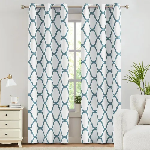 Vista 14 de Melodieux - Cortinas de bolsillo de moda marroquí para cocina, cafetería o baño, pequeñas ventanas