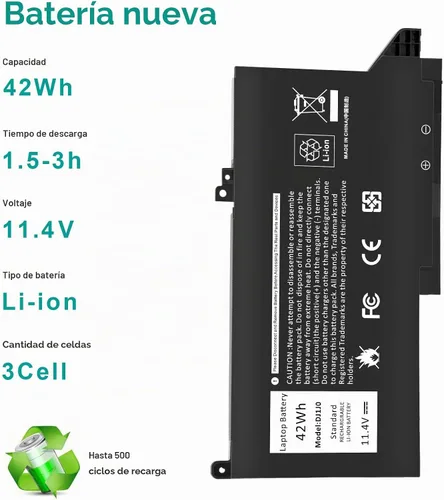 Vista 6 de TREE.NB DJ1J0 Batería para Dell Latitude 12 7000 7280 7480 7290 E7280 E7290 13 7380 7390 E7380 E7390 14 7480 7490 E7480 E7490 Serie 451 -BBZL PGFX4
