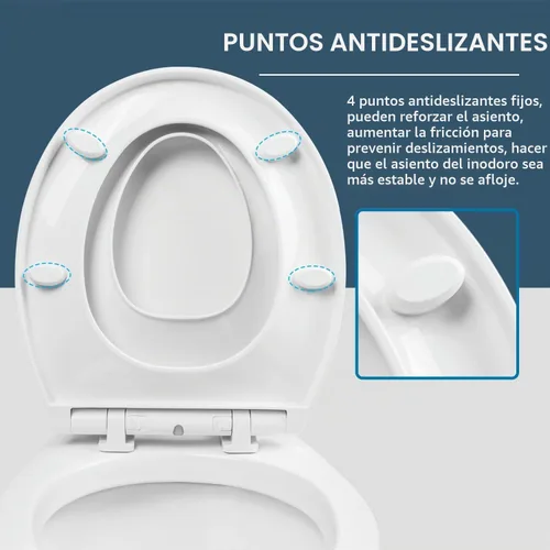 Vista 7 de Asiento de inodoro redondo con asiento de entrenamiento para ir al baño