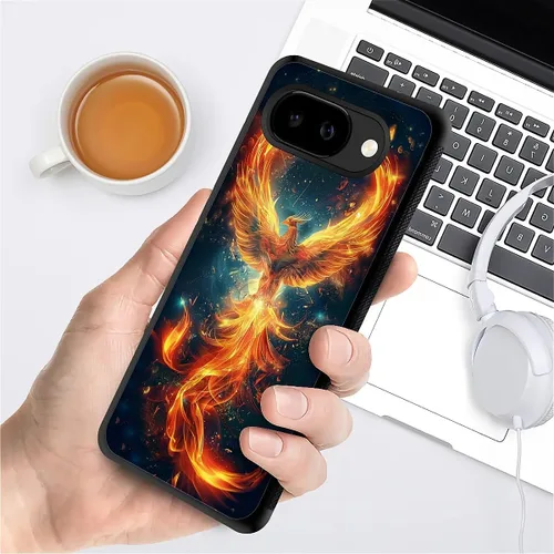 Vista 576 de Compatible con Google Pixel 4A 5G Mobile Case Creative Acrylic Panel trasero Silicona Protección Grip especialmente diseñado para Google Pixel 4A 5G