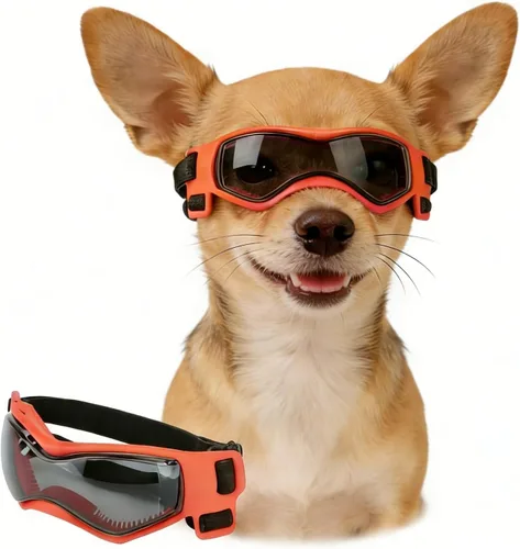 Vista 26 de Antiparras anteojos de sol para gatos o perros pequeños, Negro Negro clásico