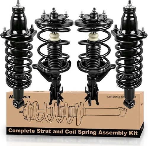 Vista 19 de MOSTPLUS Conjunto de resorte de puntal delantero compatible con bobina de choque Honda Civic 171291L 171291R 1996-2000