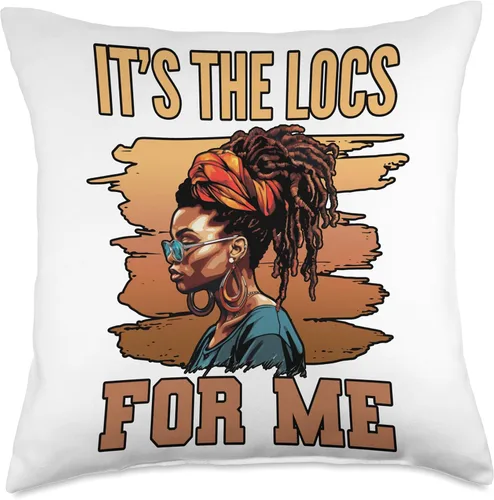 Vista 4 de Locs Afro Dreadlocks Love Natural Beauty Hair It's the Locs for Me Afro Hair - Almohada negra americana africana, 16 x 16 pulgadas, multicolor