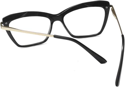 Vista 3 de Gafas de lectura de ojo de gato para mujer, marco de gafas de cristal de moda