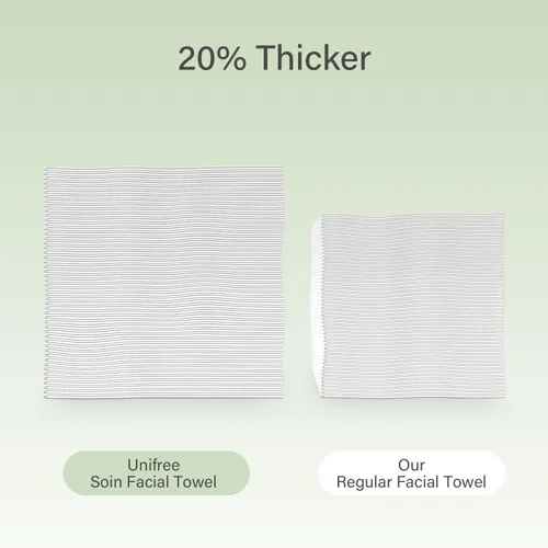 Vista 7 de Unifree Toallas faciales I Towel I Dry Wipes I Makeup Remover I Clean Facial Pañuelos en caja, tamaño grande 11.8 x 9.8 pulgadas, 50 unidades por