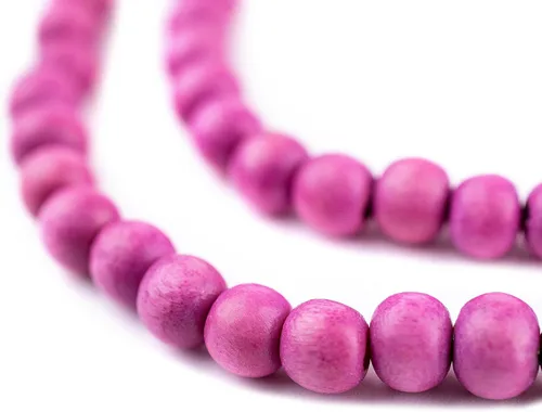 Vista 21 de TheBeadChest: cuentas de madera redondas naturales de 0.315 pulgadas, cuentas de madera sueltas espaciadoras para fabricar joyas, 4 tamaños