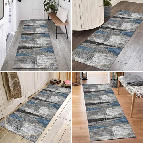 Vista 2 de Alfombra larga para pasillo, 3.3 ft/4.9 ft/6.6 ft/8.2 ft/9.8 ft/11.5 ft/13.1 ft/14.8 ft/16.4 ft/19.7 ft de largo para pasillo, piso de cocina, sala