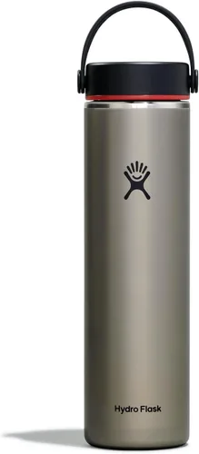 Vista 10 de Hydro Flask 24 Oz Botella de agua de la serie Trail ligera con tapa Flex ancha Obsidian - Botella de agua para senderismo