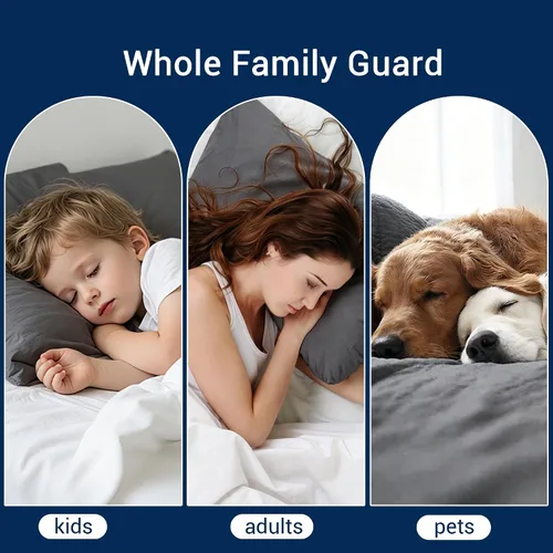 Vista 7 de Juego de 2 protectores de almohada ultra suaves impermeables, de tamaño estándar, transpirables y silenciosos, fundas a prueba de sudor y aceite
