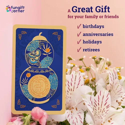 Vista 6 de Amuleto de hierbas curativas y longevidad con Wu Lou, gran símbolo de Feng Shui para buena salud y prosperidad, regalo de Feng Shui, tarjeta