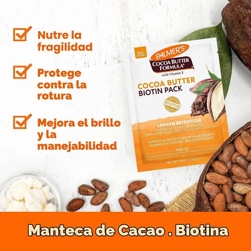 Vista 3 de Palmer's Manteca de cacao y biotina longitud retención del crecimiento