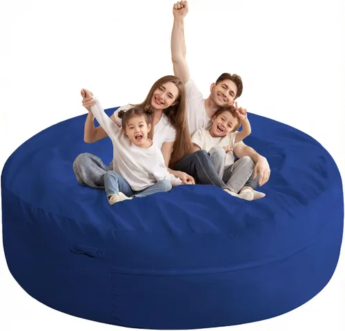 Vista 33 de HABUTWAY Silla de Puf de 2 Pies, Puf de 2' de Sillones Pequeños con Relleno, Silla de Puf en Forma de Lágrima de Terciopelo Ultra Suave con Funda