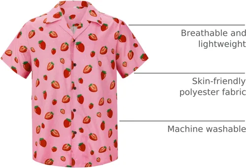 Vista 37 de Camisa hawaiana para hombre, con estampado floral, cómoda, con botones, casual, manga corta, ropa de playa para hombre