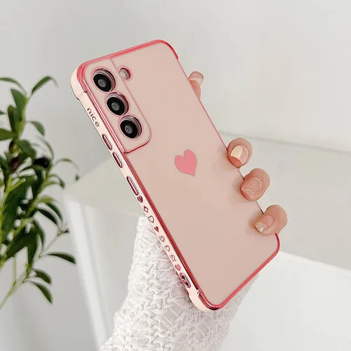 Vista 159 de phylla Funda de teléfono compatible con Samsung Galaxy A12 de 6.5 pulgadas, lindo corazón chapado en oro, elegante funda de lujo para mujer