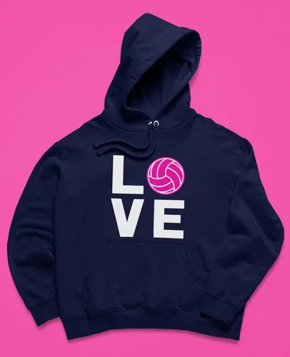 Vista 4 de Tstars Sudaderas con capucha para adolescentes y mujeres con diseño de voleibol